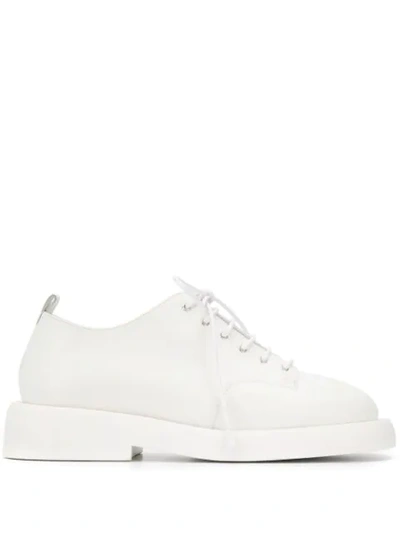 Shop Marsèll Chunky Lace-up Derby Shoes In White