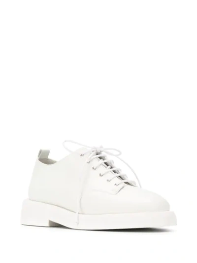 Shop Marsèll Chunky Lace-up Derby Shoes In White