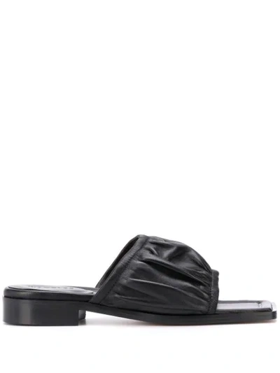 Shop Wandler Mila Flat Sandals In Black