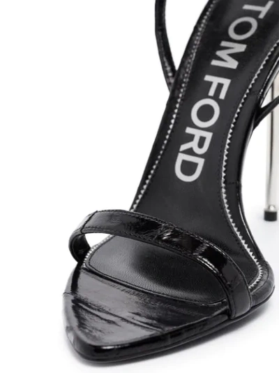 Shop Tom Ford Padlock 105mm Sandals In Black