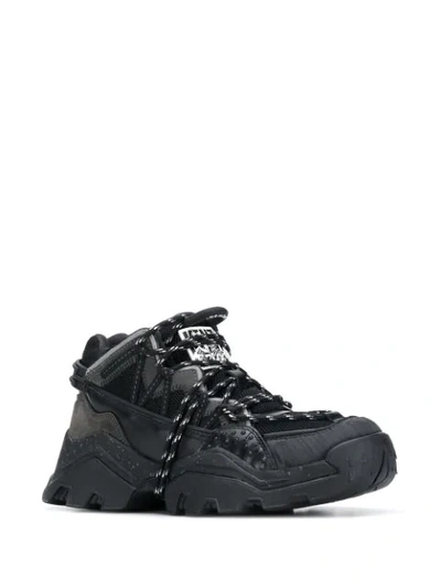 Shop Kenzo Mesh-panel High-top Sneakers In Black