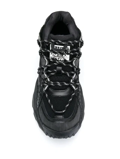 Shop Kenzo Mesh-panel High-top Sneakers In Black