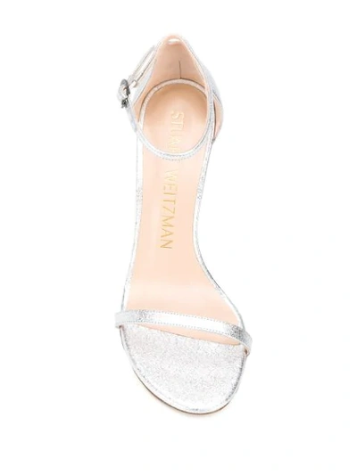 Stuart Weitzman Nudist Song Smooth Sandals In Grey
