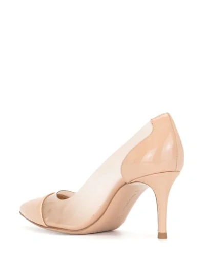 Shop Gianvito Rossi Patent-leather Pumps In Neutrals