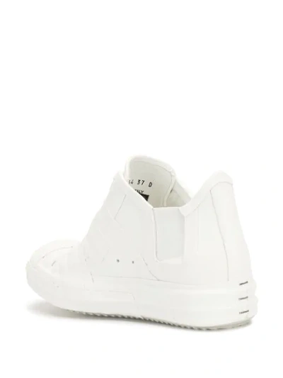 Shop Rick Owens Slip-on Leather Sneakers In White