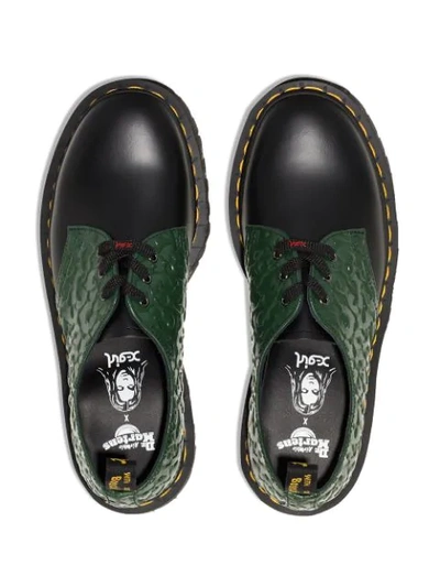 Shop Dr. Martens' X X-girl Black And Green 1461 Derby Shoes