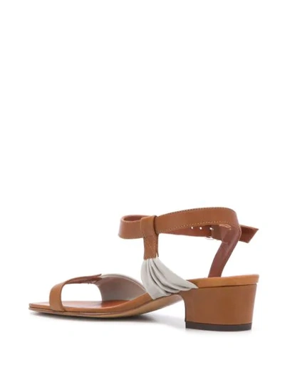 Shop Michel Vivien Hoku Mid-heel Sandals In Brown