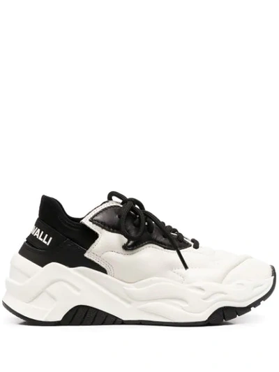 Shop Just Cavalli P1thon Air Low-top Sneakers In White