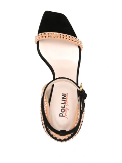 Shop Pollini X Nataly Osmann Embellished Sandals In Black
