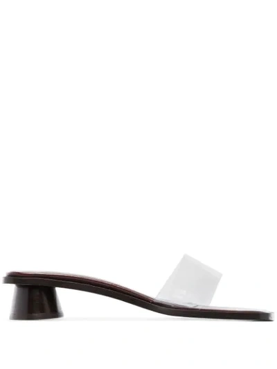 By Far Sonia Pvc And Leather Sandals In Red ModeSens
