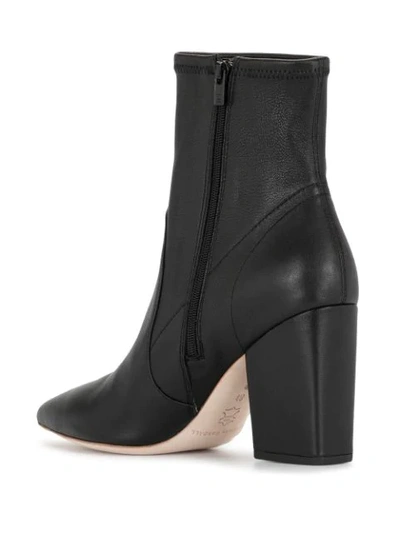 Shop Loeffler Randall Pointed-toe Leather Ankle Boots In Black