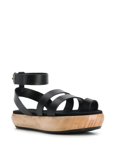 Shop Neous Caged Sandals In Black