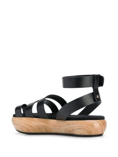 Shop Neous Caged Sandals In Black