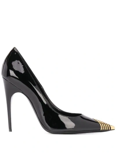 Shop Saint Laurent High-heel Leather Pumps In Black