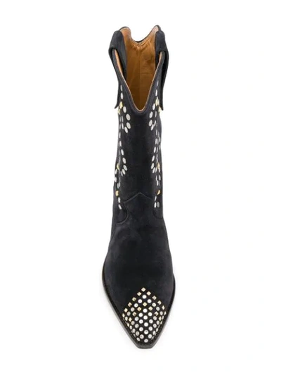 Shop Isabel Marant Duerto Riveted Texan Boots In Black