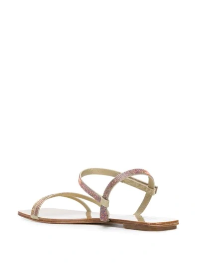 Shop Pedro Garcia Kairi Embellished Sandals In Gold