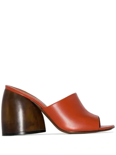Shop Neous Epige Chunky-heel Mules In Red