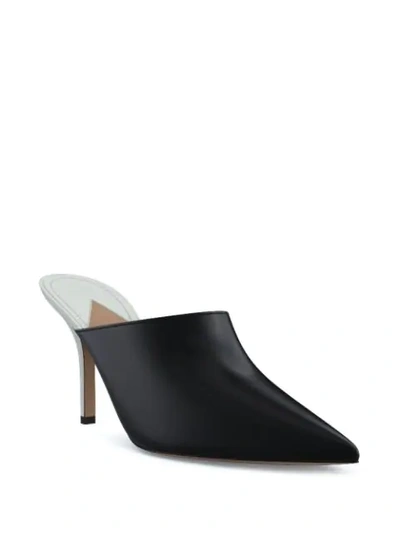 Paul Andrew Certosa Pointed Mules In Black