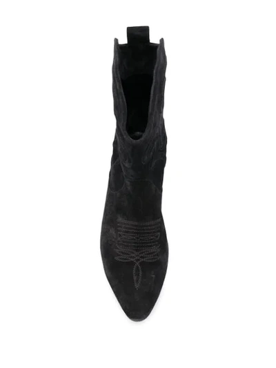 Shop Saint Laurent Bonnie 25 Boots In Black