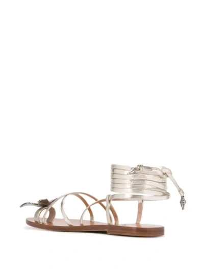 Shop Etro Butterfly Sandals In Gold