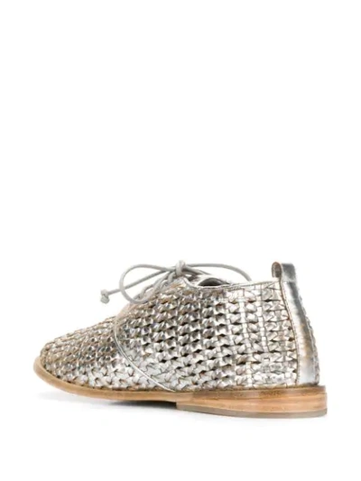 Shop Marsèll Braided Lace-up Shoes In Silver