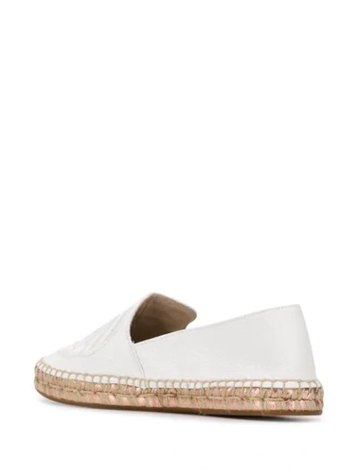 Shop Sophia Webster Butterfly Wing Embroidery Espadrilles In White