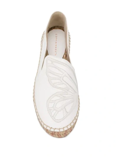 Shop Sophia Webster Butterfly Wing Embroidery Espadrilles In White