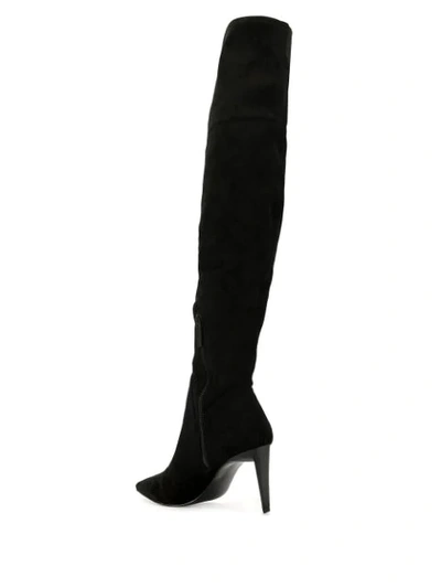 Shop Kendall + Kylie Zoa Thigh-high Boots In Black