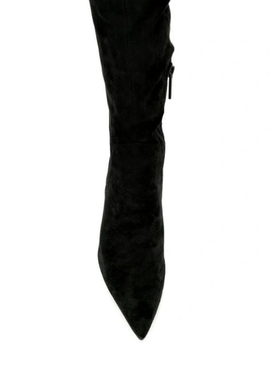 Shop Kendall + Kylie Zoa Thigh-high Boots In Black