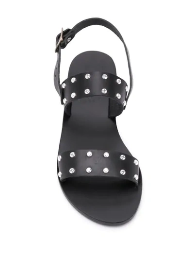 Shop Ancient Greek Sandals Dinami Rivet Sandals In Black