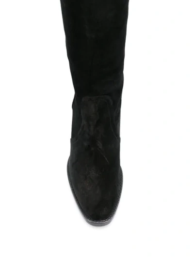 Shop Stuart Weitzman Cheska Boots In Black