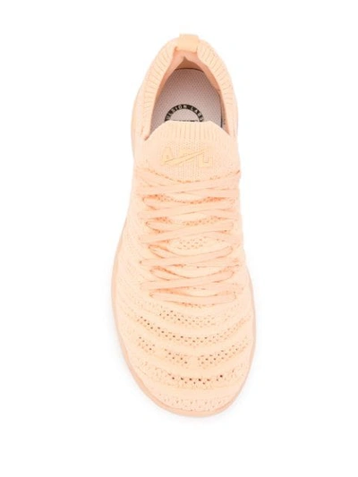 Shop Apl Athletic Propulsion Labs Techloom Wave Knitted Sneakers In Pink