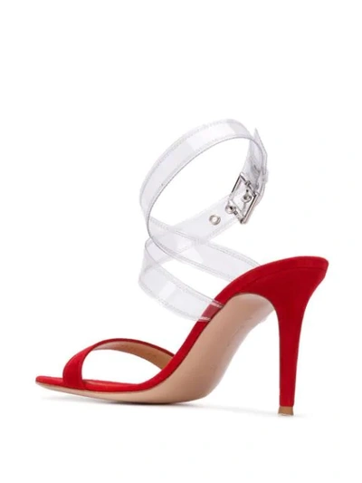Shop Gianvito Rossi Buckled Sandals In Red