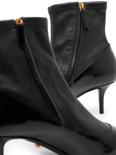 Shop Versace 55mm Pointed Toe Boots In Black