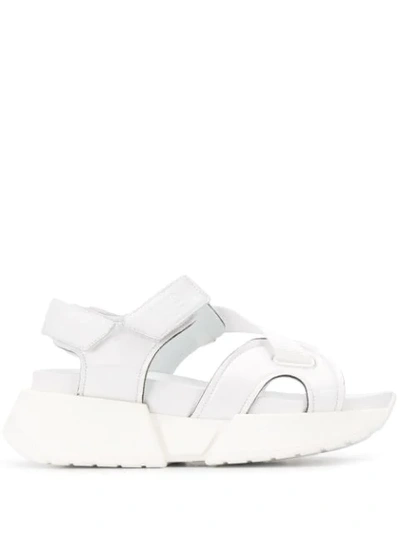 Shop Mm6 Maison Margiela Touch-strap Chunky Sneakers In White