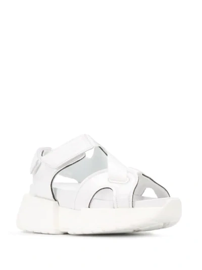 Shop Mm6 Maison Margiela Touch-strap Chunky Sneakers In White