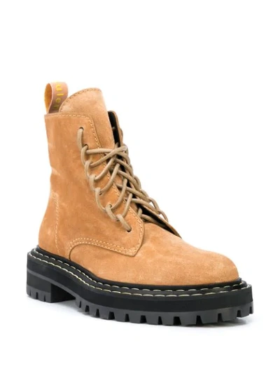 Proenza Schouler Brown Suede Ankle Boots In Neutrals
