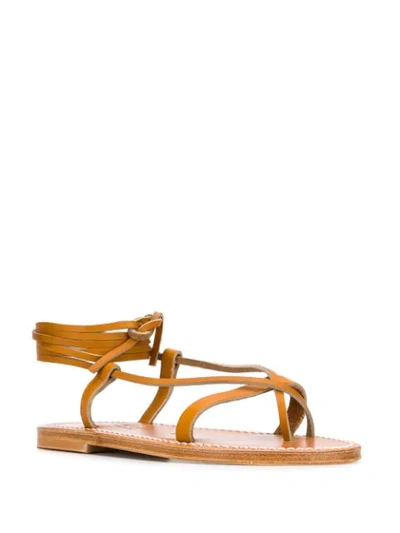 Shop Kjacques Tiresias Strappy Sandals In Neutrals