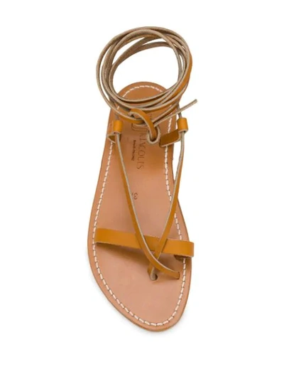 Shop Kjacques Tiresias Strappy Sandals In Neutrals