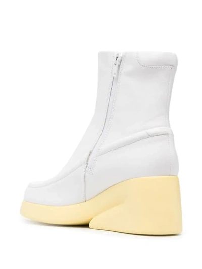 Camper Kaah Block-heel Boots In White