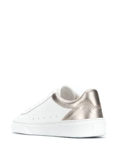 Shop Hogan H365 Contrast-panel Sneakers In White