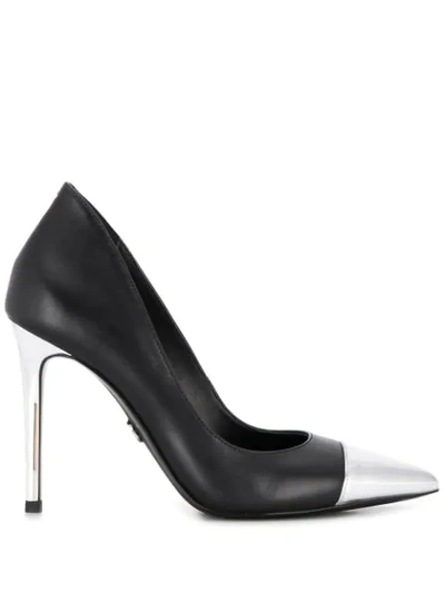 Shop Michael Michael Kors Metallic Toe Cap Pumps In Black