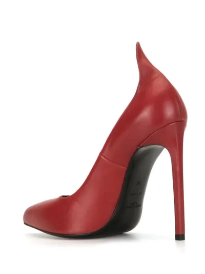 Pre-owned Saint Laurent Pointed Toe Pumps In Red