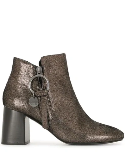 Shop See By Chloé Side-zip Boots In Metallic