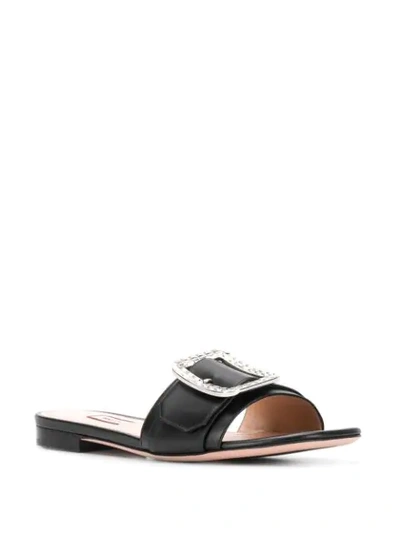 Shop Bally Janna Embellished 20mm Slides In Black