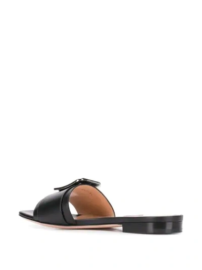 Shop Bally Janna Embellished 20mm Slides In Black