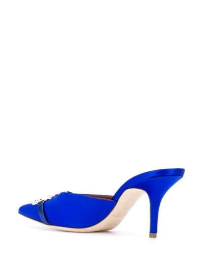 Shop Malone Souliers Embellished Mules In Blue