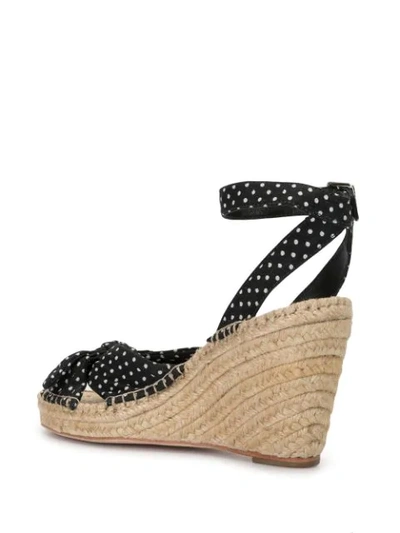 Shop Loeffler Randall Tessa Polka Dot Sandals In Black