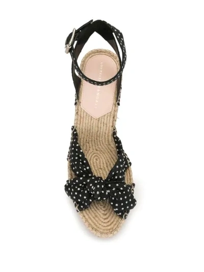 Shop Loeffler Randall Tessa Polka Dot Sandals In Black
