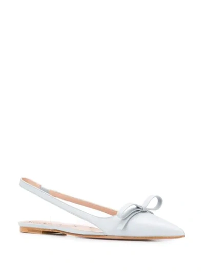 Shop Red Valentino Pointed Toe Slingback Pumps In Grey